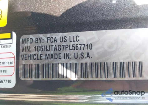 2023 Jeep Gladiator Willys 4X4 z USA, uszkodzony, nr VIN 1C6HJTAG7PL567710